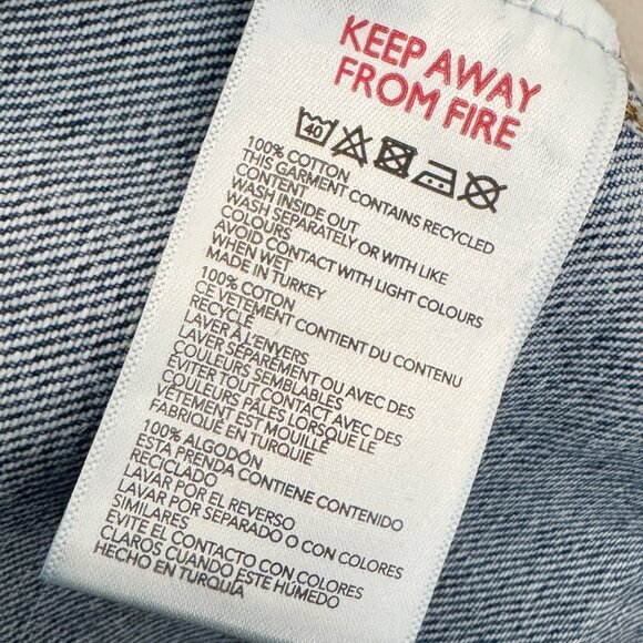 BDG Denim High Rise Skate Cargo Pocket Baggy Jeans Punk Urban Outfitters Blue 28 - Picture 9 of 12